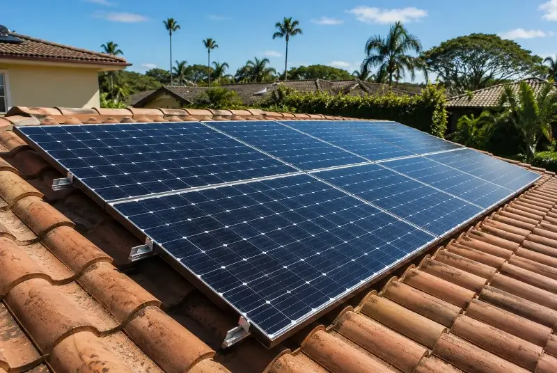 Installation de panneaux solaires aux Chères